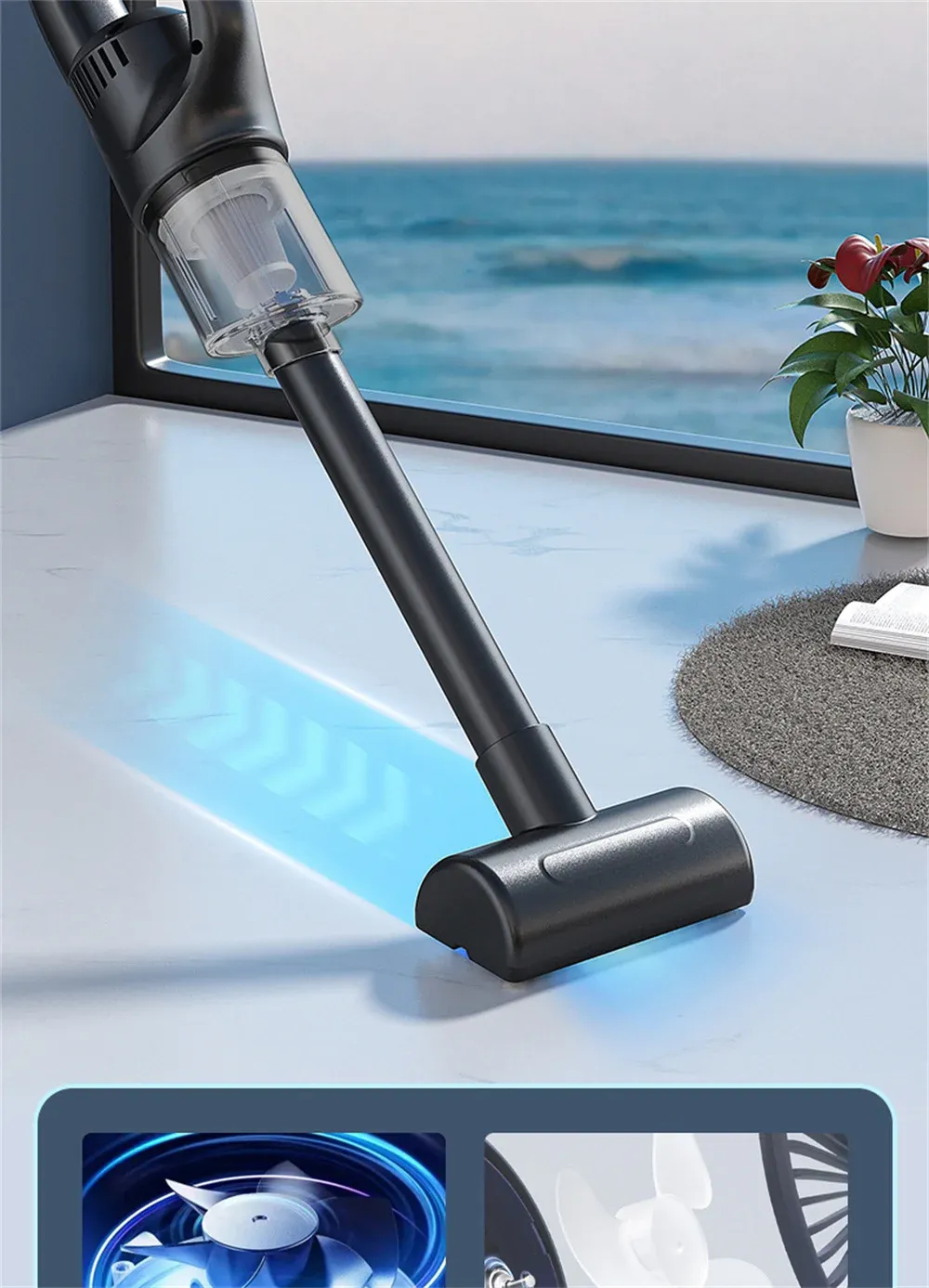 Mini aspirateur sans fil, utilisation en voiture