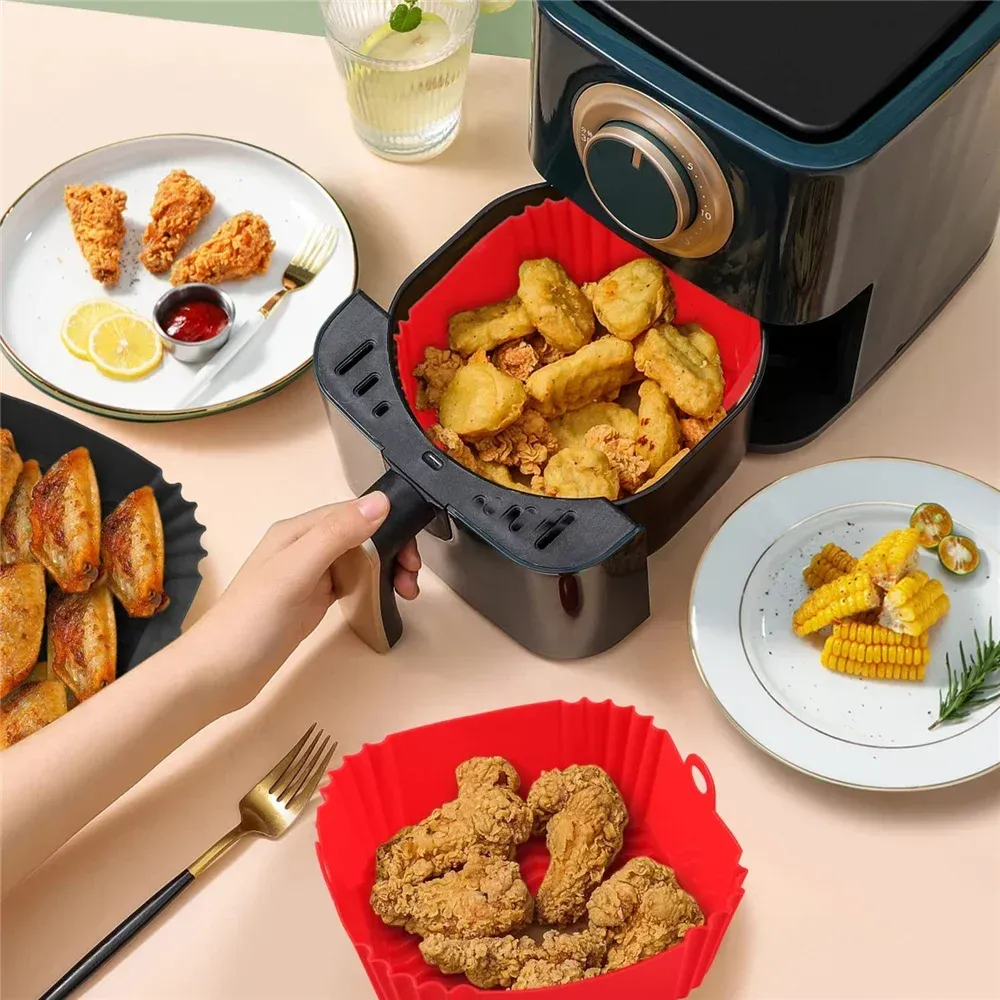 Tapis de cuisson en silicone utilisé avec une friteuse à air