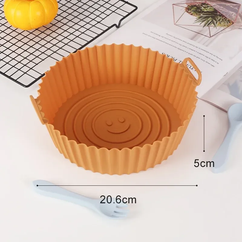 Doublure réutilisable en silicone pour friteuse à air, tapis de cuisson antiadhésif pour four, pizza et poulet 11