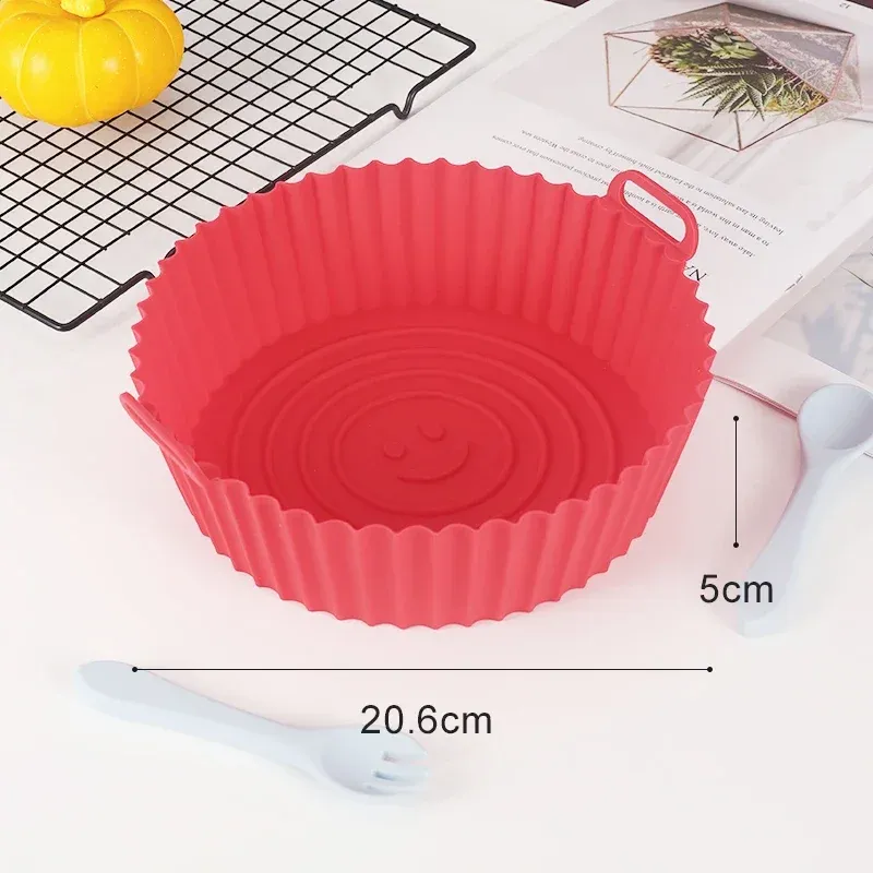Doublure réutilisable en silicone pour friteuse à air, tapis de cuisson antiadhésif pour four, pizza et poulet 7