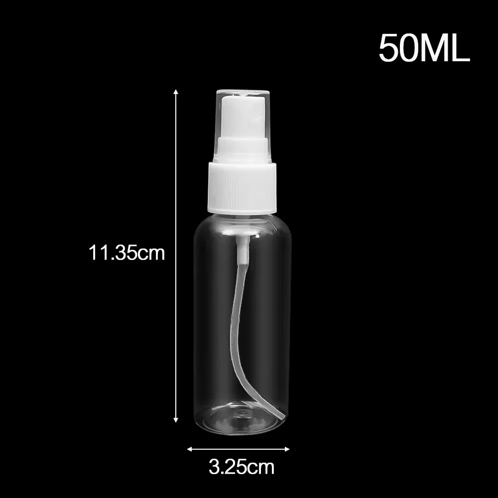 Flacon pulvérisateur portable en plastique transparent pour plantes, 10 ml / 20 ml / 50 ml / 100 ml / 150 ml / 250 ml 10