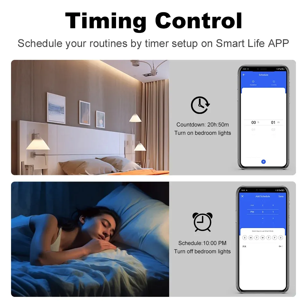 Interrupteur mural connecté Wi-Fi Manhot compatible Matter, 1 à 4 gangs, compatible HomeKit 4