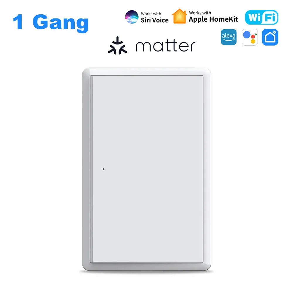 Interrupteur mural connecté Wi-Fi Manhot compatible Matter, 1 à 4 gangs, compatible HomeKit 7
