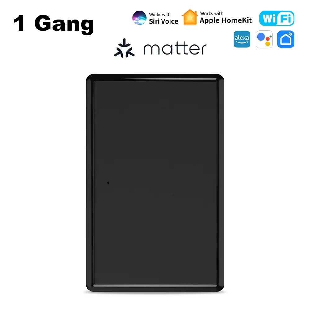 Interrupteur mural connecté Wi-Fi Manhot compatible Matter, 1 à 4 gangs, compatible HomeKit 13