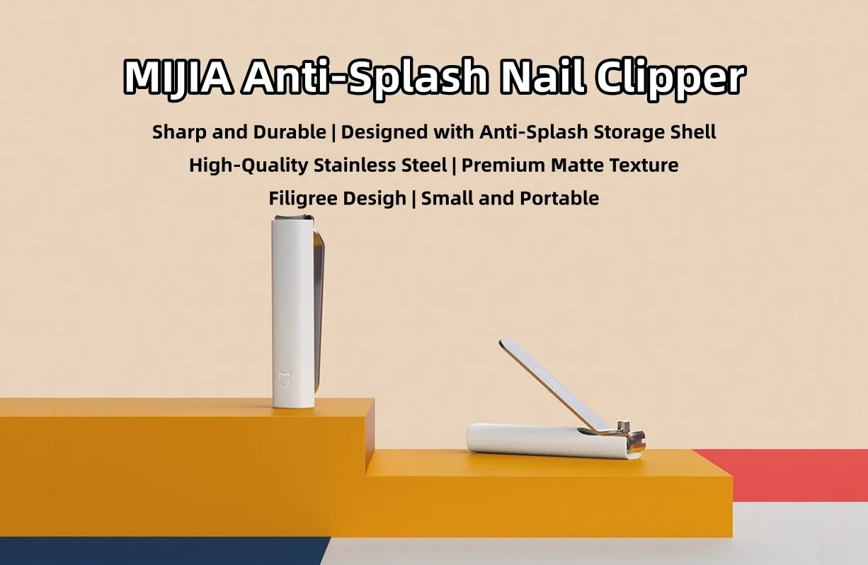 Coupe-ongles Mijia en acier inoxydable, vue d'ensemble