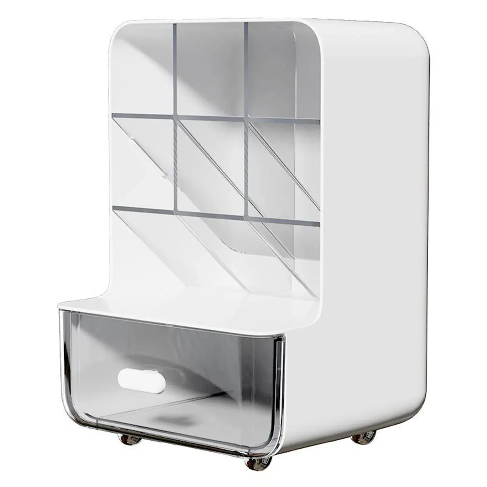 Organisateur de bureau transparent à plusieurs niveaux avec porte-stylos 8
