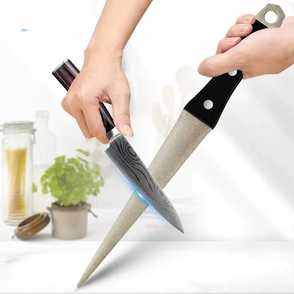 Affûteur de couteaux à pierre diamantée avec surface incurvée pour ciseaux - Image 1