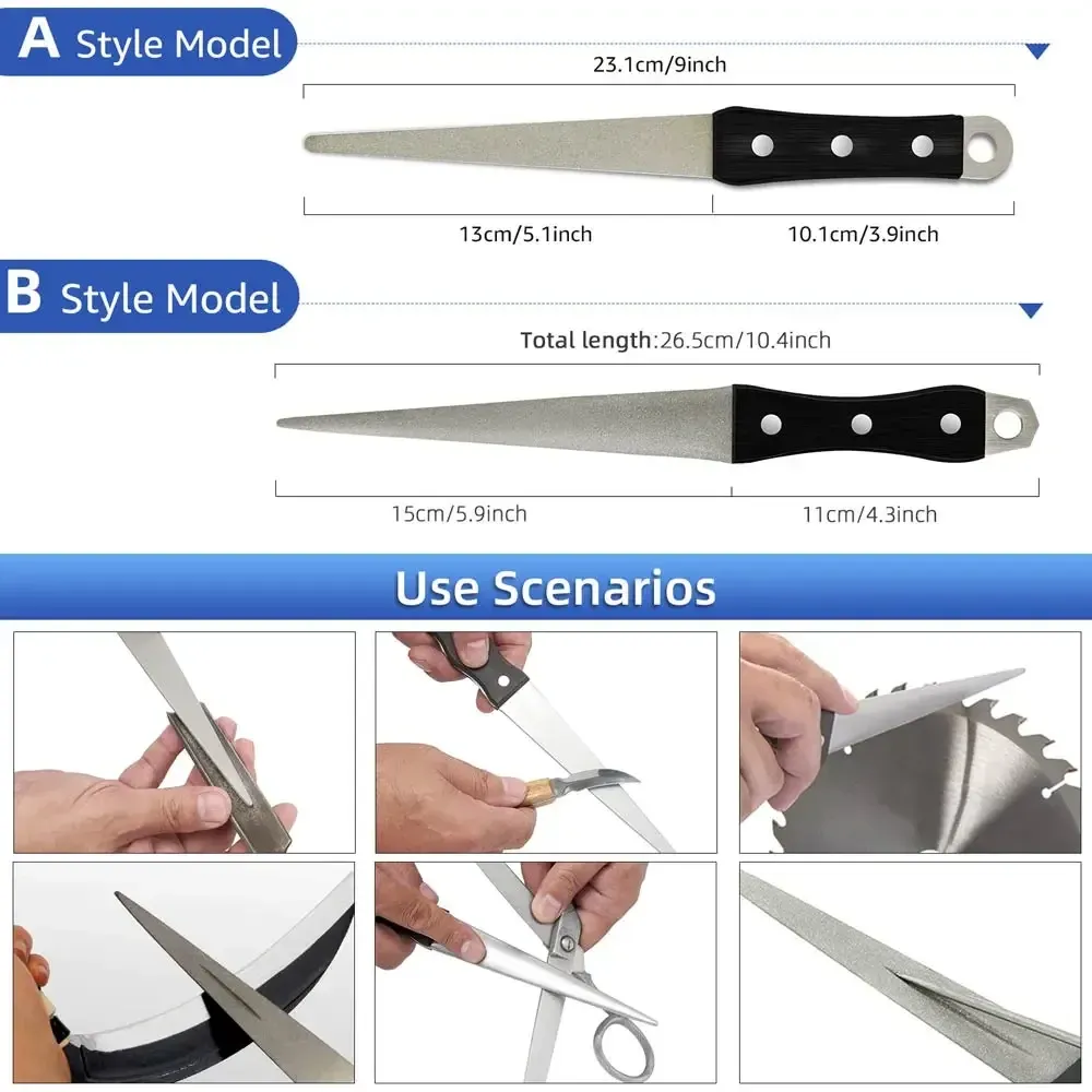 Affûteur de couteaux à pierre diamantée avec surface incurvée pour ciseaux 4
