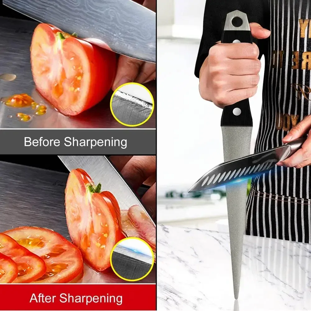 Affûteur de couteaux à pierre diamantée avec surface incurvée pour ciseaux 5