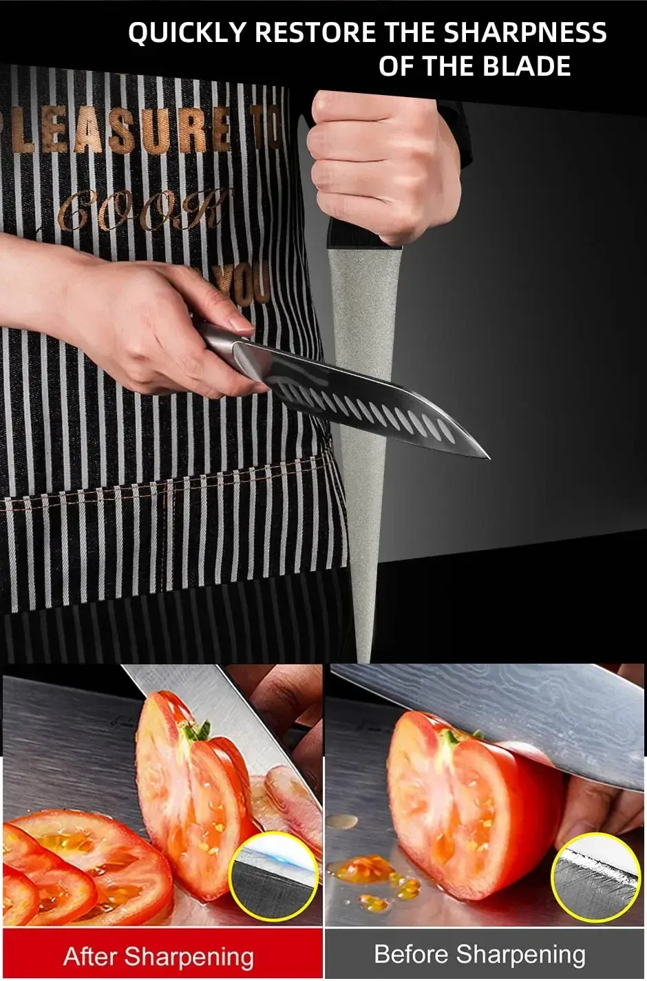 Affûteur de couteaux, détail de la surface d'affûtage