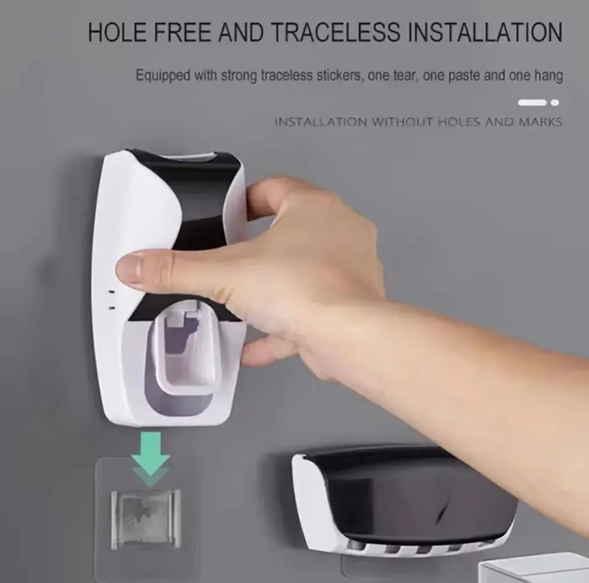Ensemble de porte-brosse à dents avec distributeur automatique de dentifrice