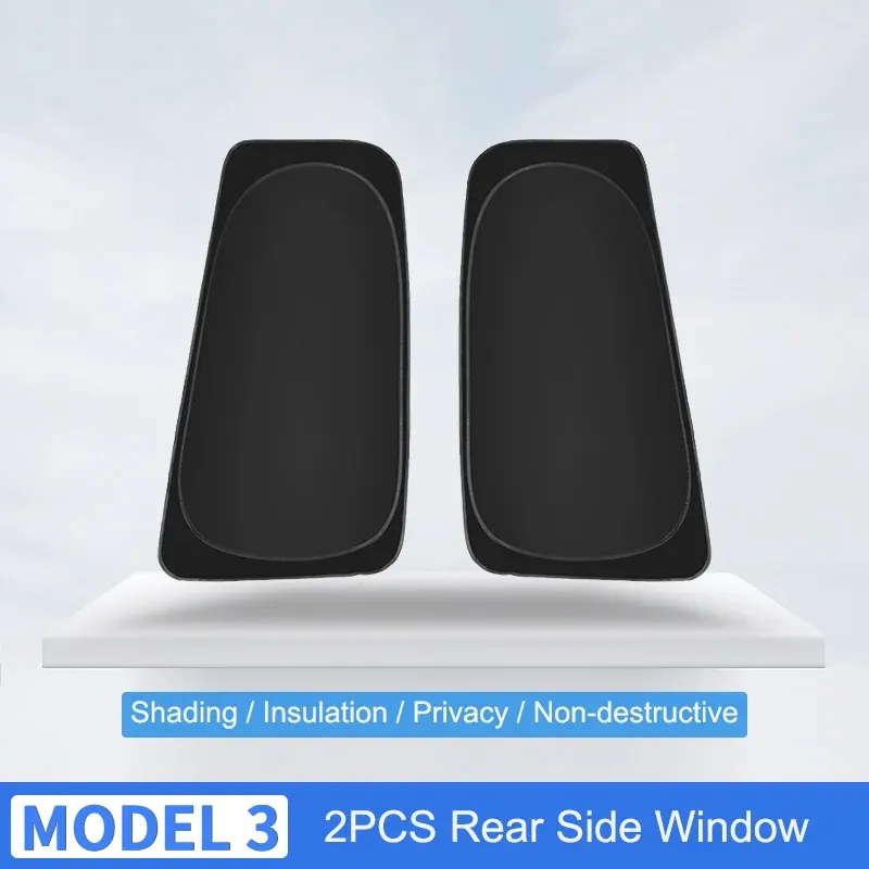 Pare-soleil de voiture pour Tesla Model 3 et Y (2017-2023) – Protection pour pare-brise avant et vitres latérales, store de confidentialité pour enfants 9