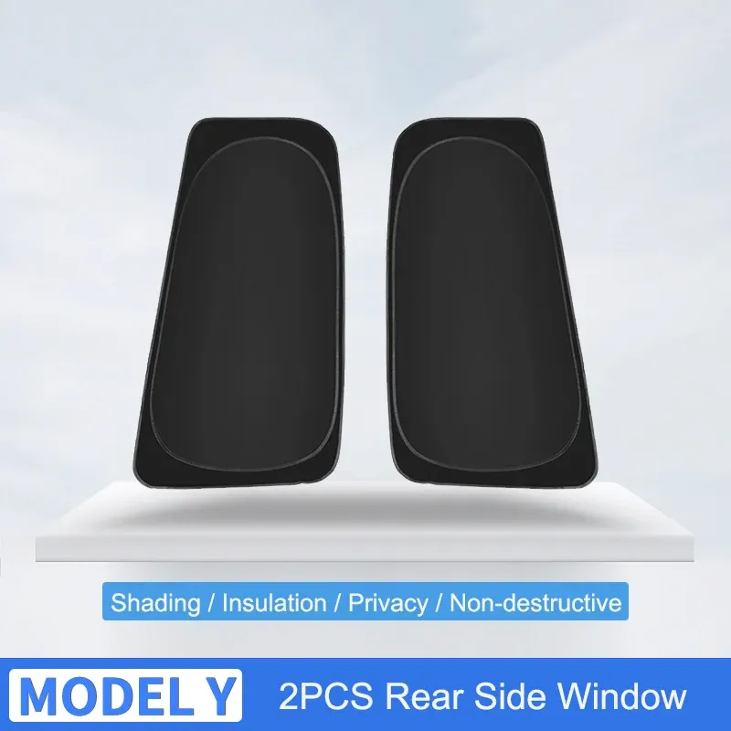Pare-soleil de voiture pour Tesla Model 3 et Y (2017-2023) – Protection pour pare-brise avant et vitres latérales, store de confidentialité pour enfants 16