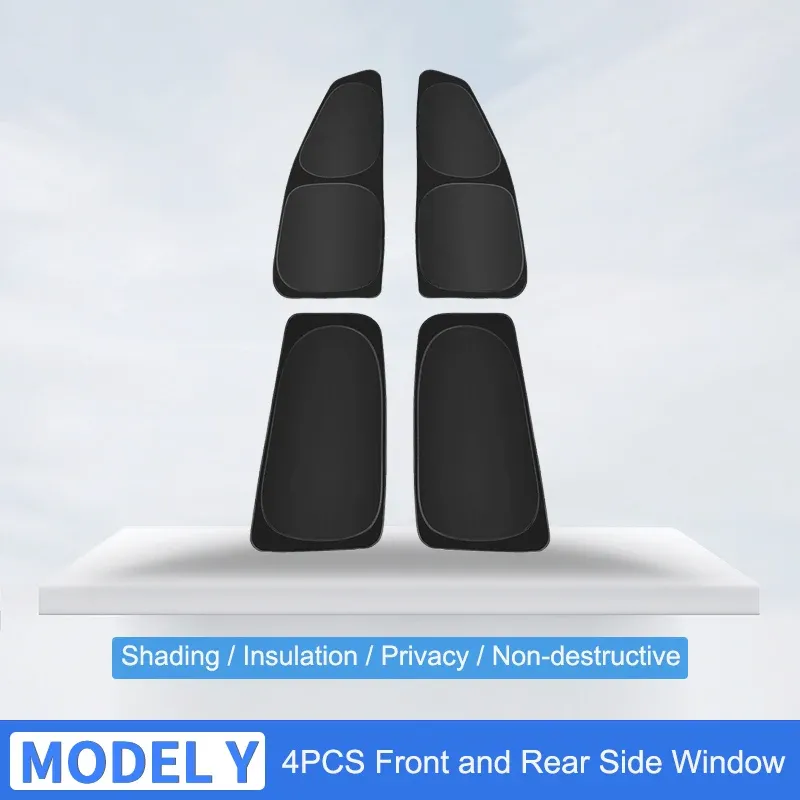 Pare-soleil de voiture pour Tesla Model 3 et Y (2017-2023) – Protection pour pare-brise avant et vitres latérales, store de confidentialité pour enfants 20