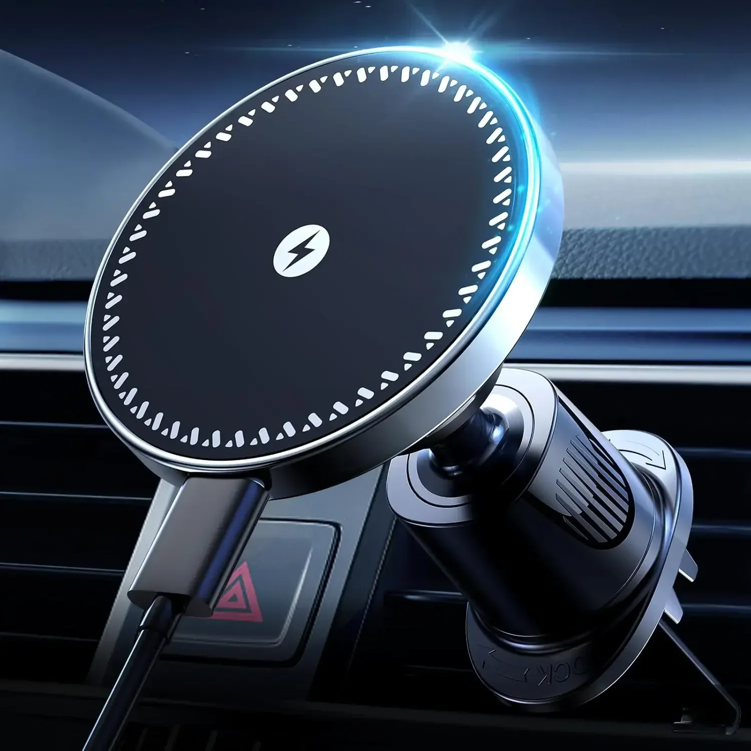 Chargeur magnétique sans fil pour voiture avec support de téléphone pour iPhone 16, 15, 14, 13, 12 Pro Max et Plus, 15 W 7