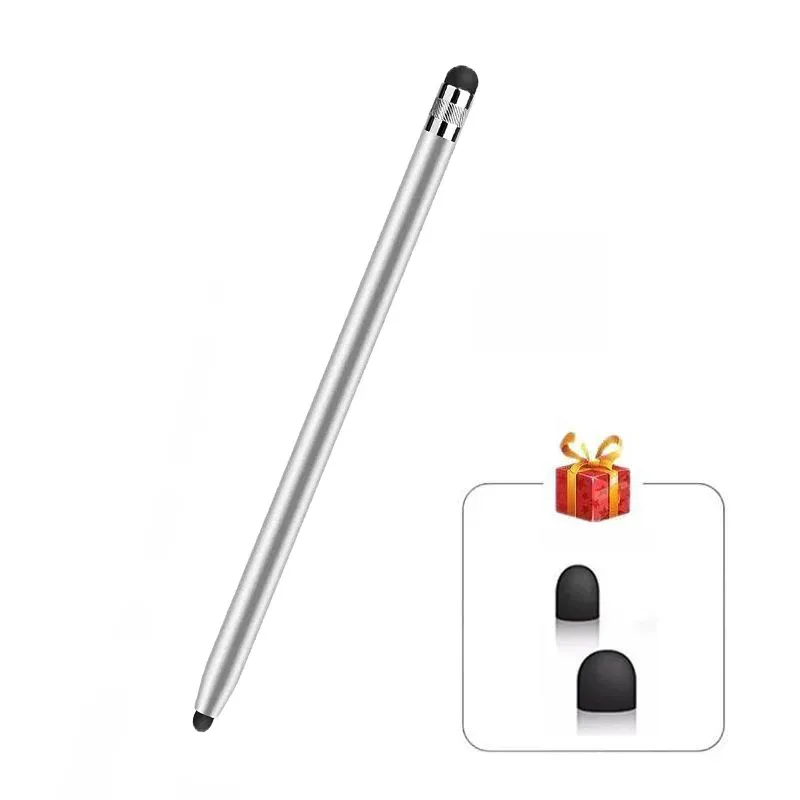 Stylet capacitif universel pour tablette et smartphone, à double pointe en silicone, compatible iPad et Android 13
