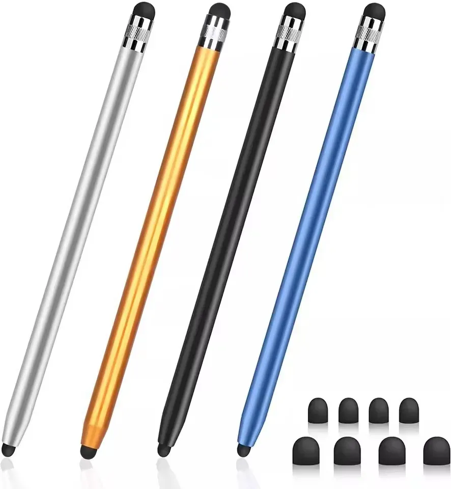 Stylet capacitif universel pour tablette et smartphone, à double pointe en silicone, compatible iPad et Android 7
