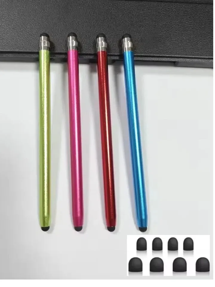 Stylet capacitif universel pour tablette et smartphone, à double pointe en silicone, compatible iPad et Android 11