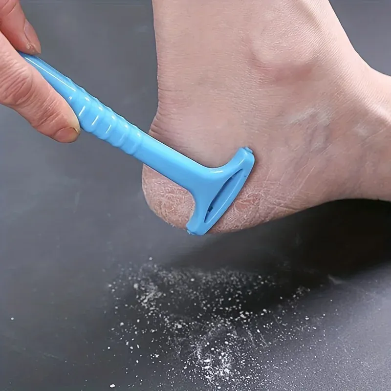 Râpe à pieds portable en plastique (lot de 1, 5, 10 ou 20) : outil de soin pour éliminer callosités et peaux mortes - Image 1