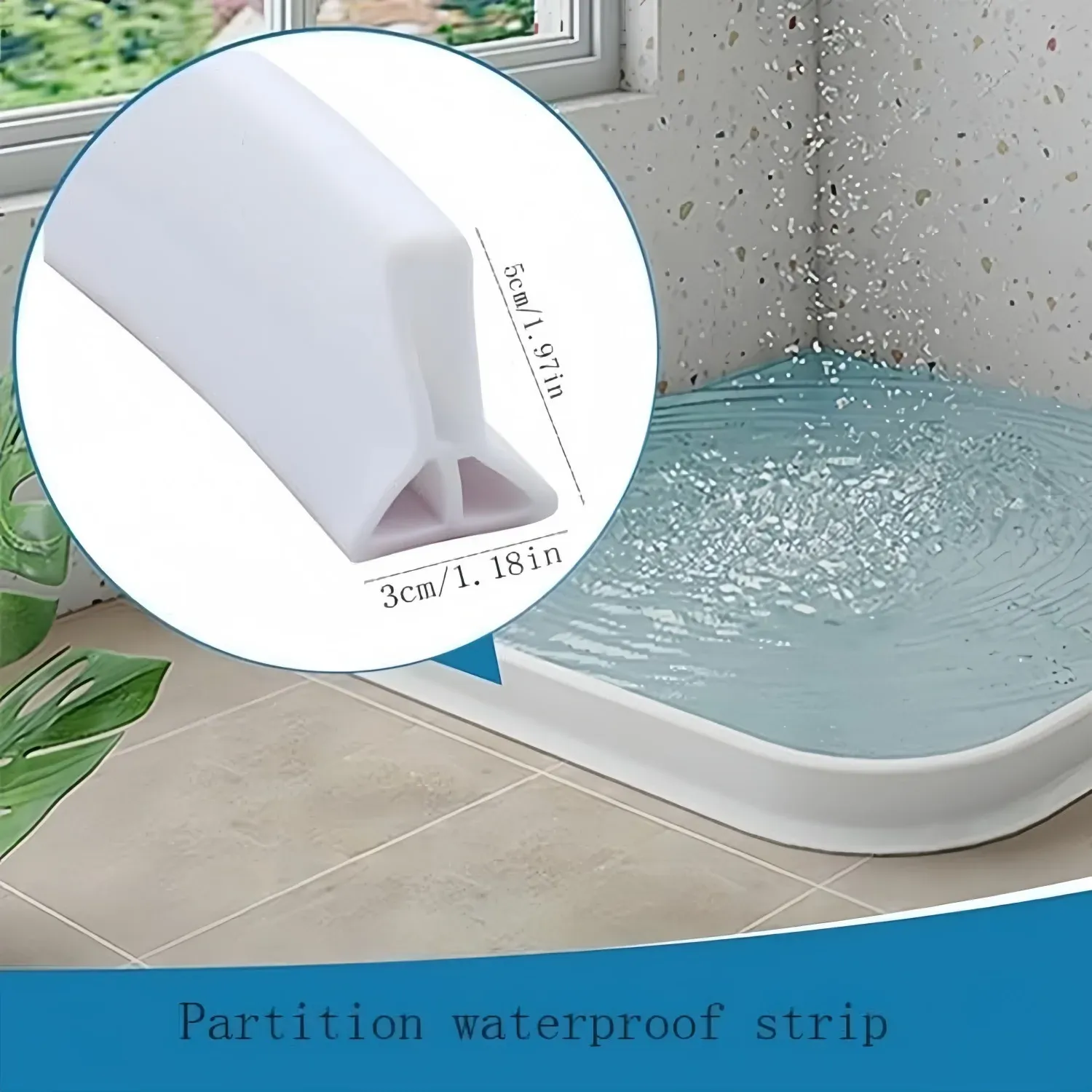 Barrière anti-éclaboussures appliquée sur une douche