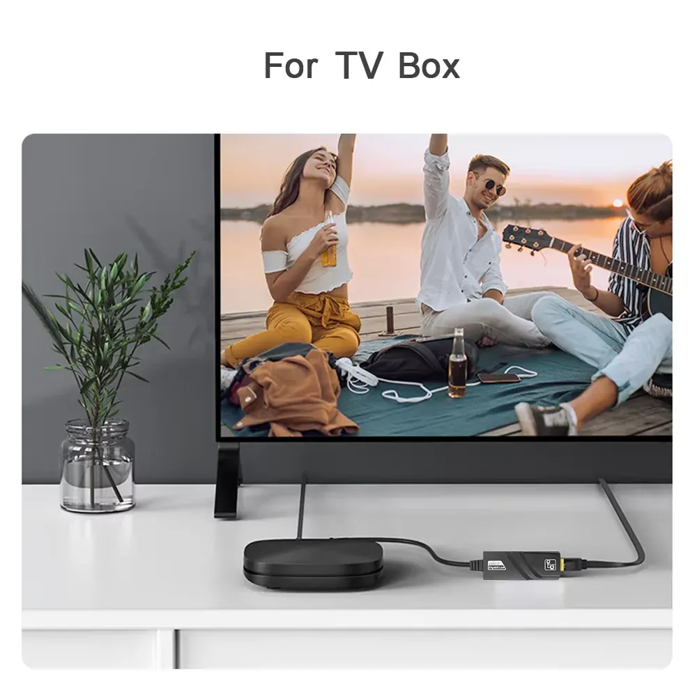Adaptateur Ethernet USB 3.0 avec câble réseau connecté