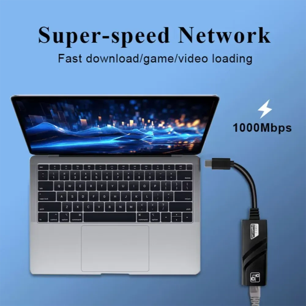 Adaptateur Ethernet USB 3.0 vers RJ45 noir