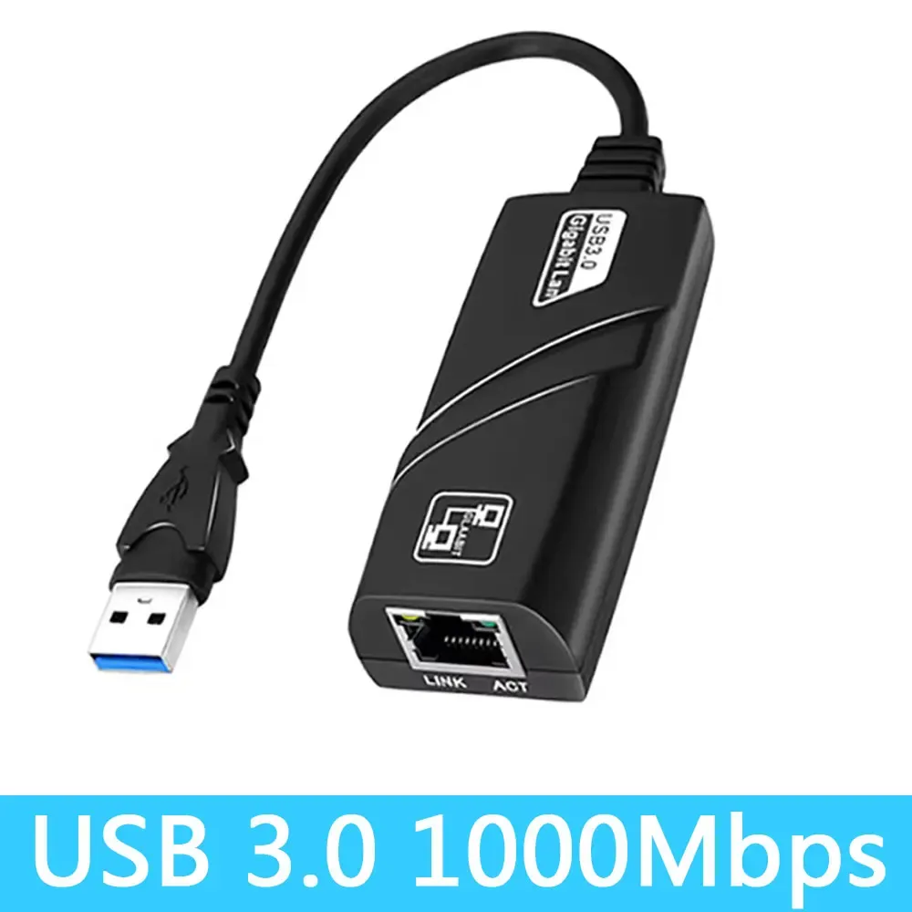 Adaptateur réseau Ethernet USB 3.0 vers RJ45 Gigabit 10/100/1000 Mbps, compatible USB-C 12