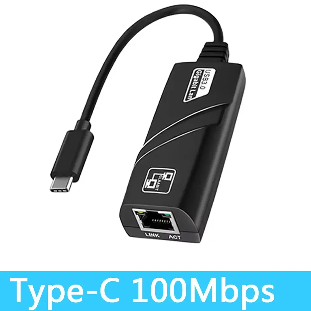 Adaptateur réseau Ethernet USB 3.0 vers RJ45 Gigabit 10/100/1000 Mbps, compatible USB-C 9