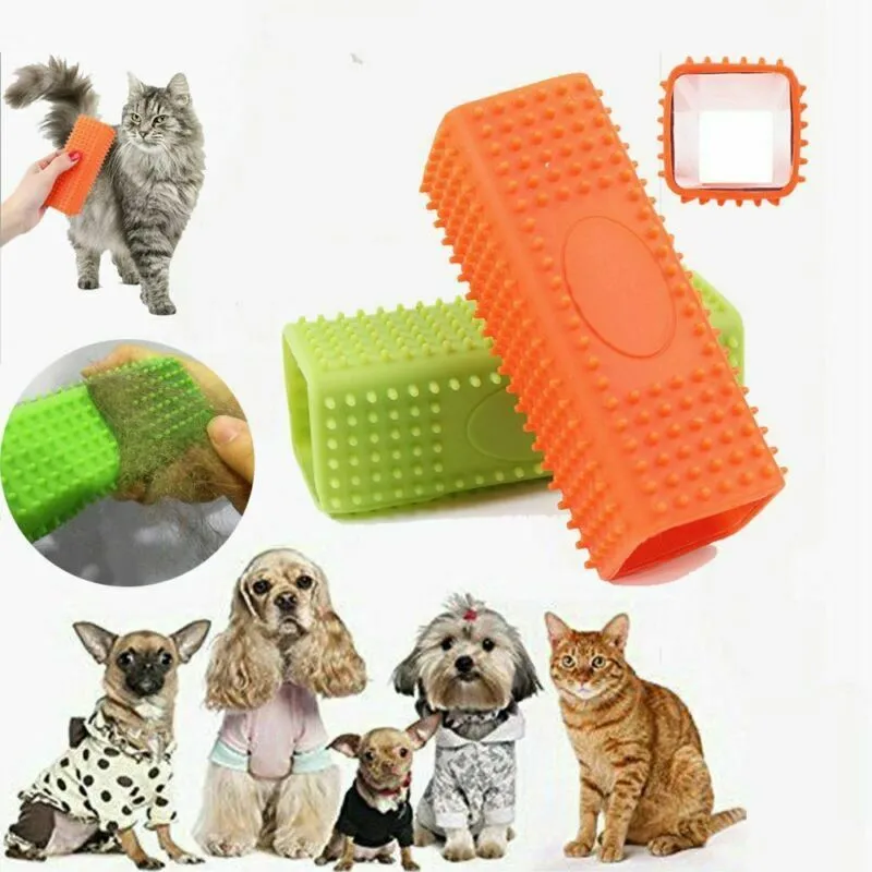 Brosse de nettoyage en silicone pour poils d'animaux