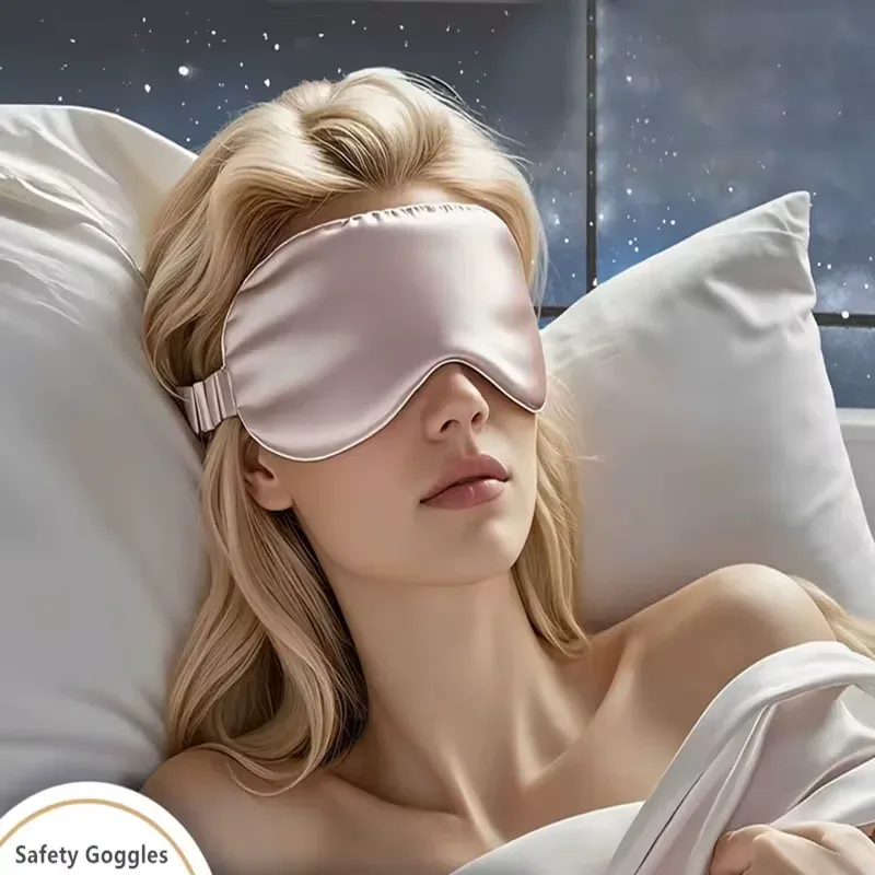 Masque de sommeil en soie double face, vue d'ensemble