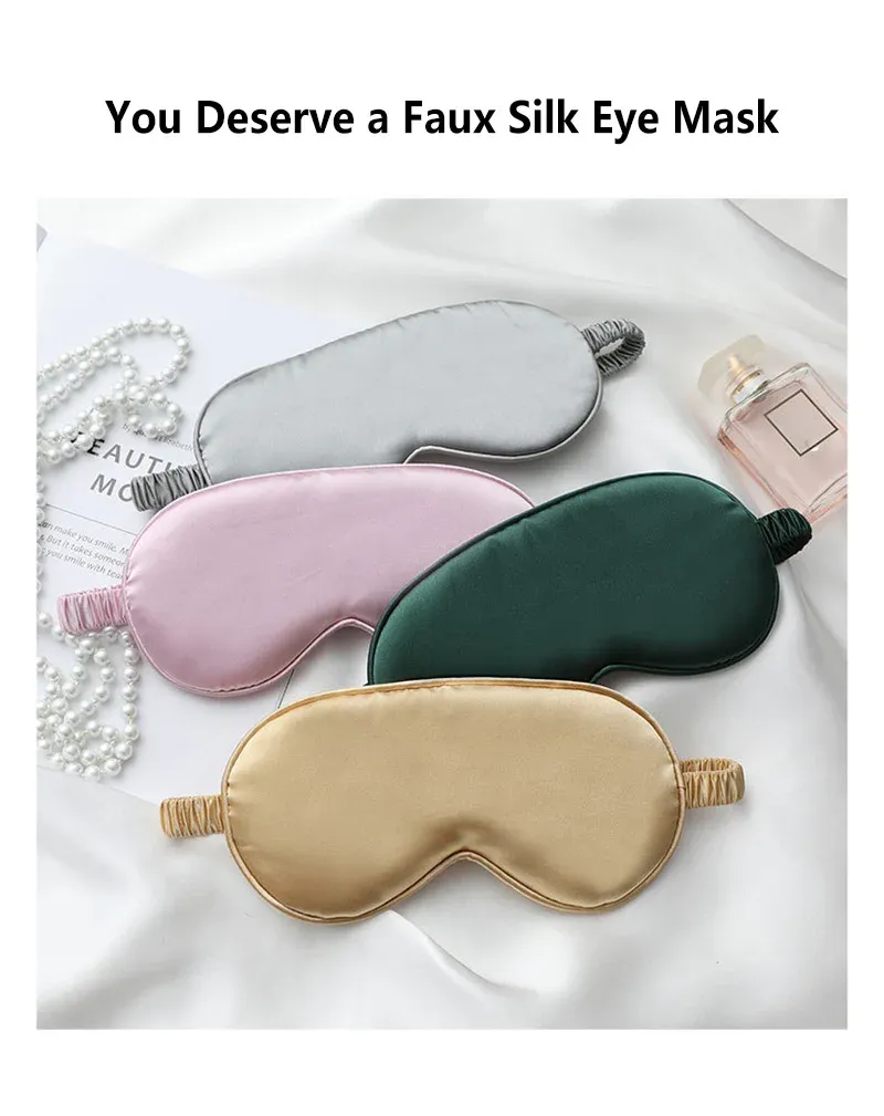 Masque de sommeil en soie, finitions soignées
