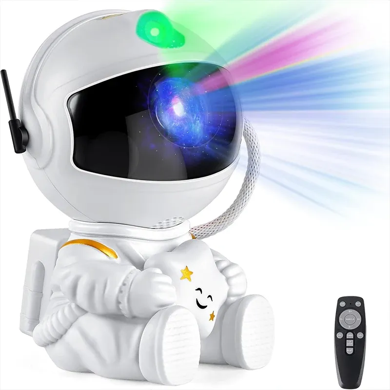 Projecteur d'astronaute galaxie, veilleuse blanche tenant l'étoile, lampe projecteur d'étoiles pour chambre d'enfant, décoration spatiale et cadeau 7
