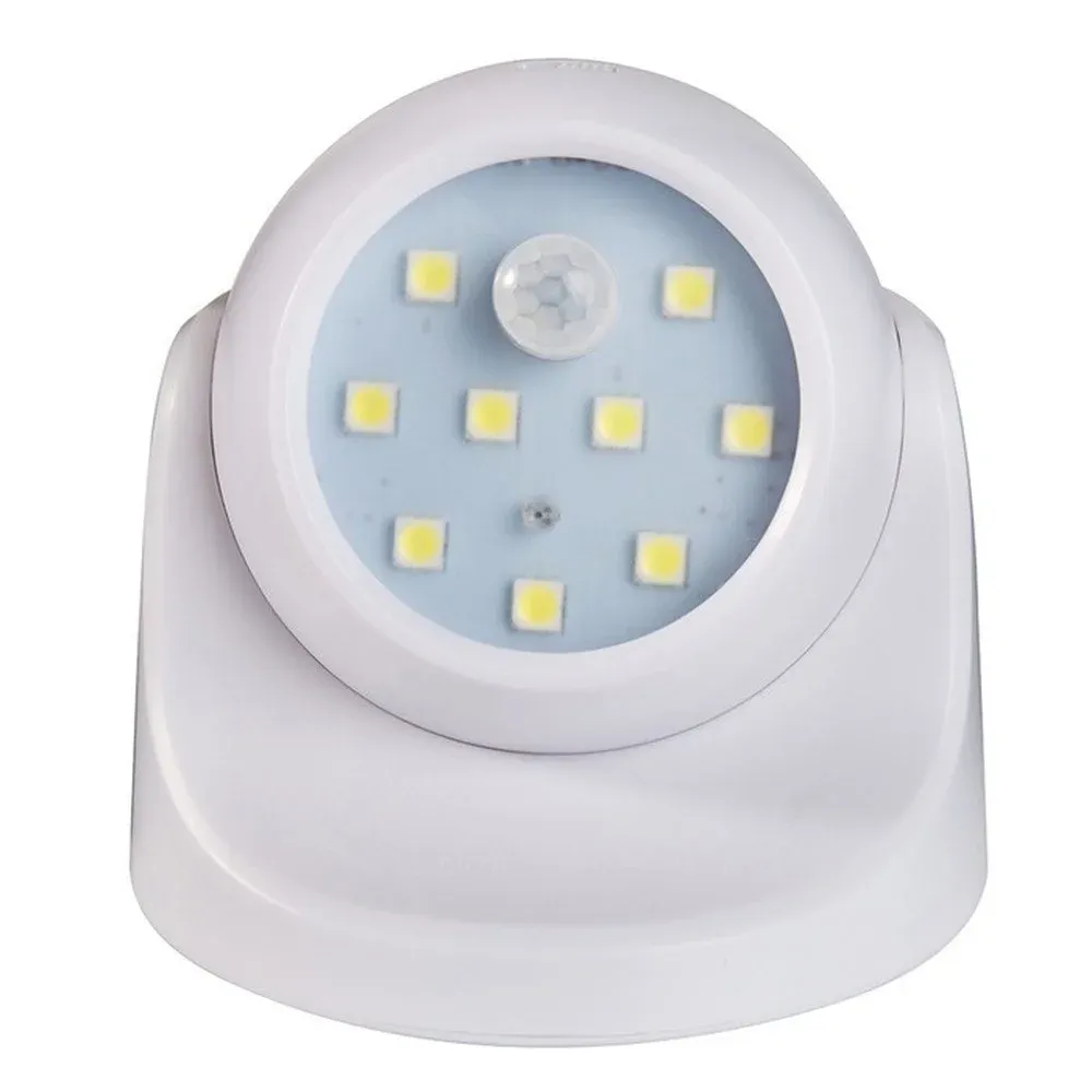 Lampe de nuit à piles 360° pour intérieur et extérieur, lampe de sécurité à détecteur de mouvement pour jardin (piles non incluses) 8