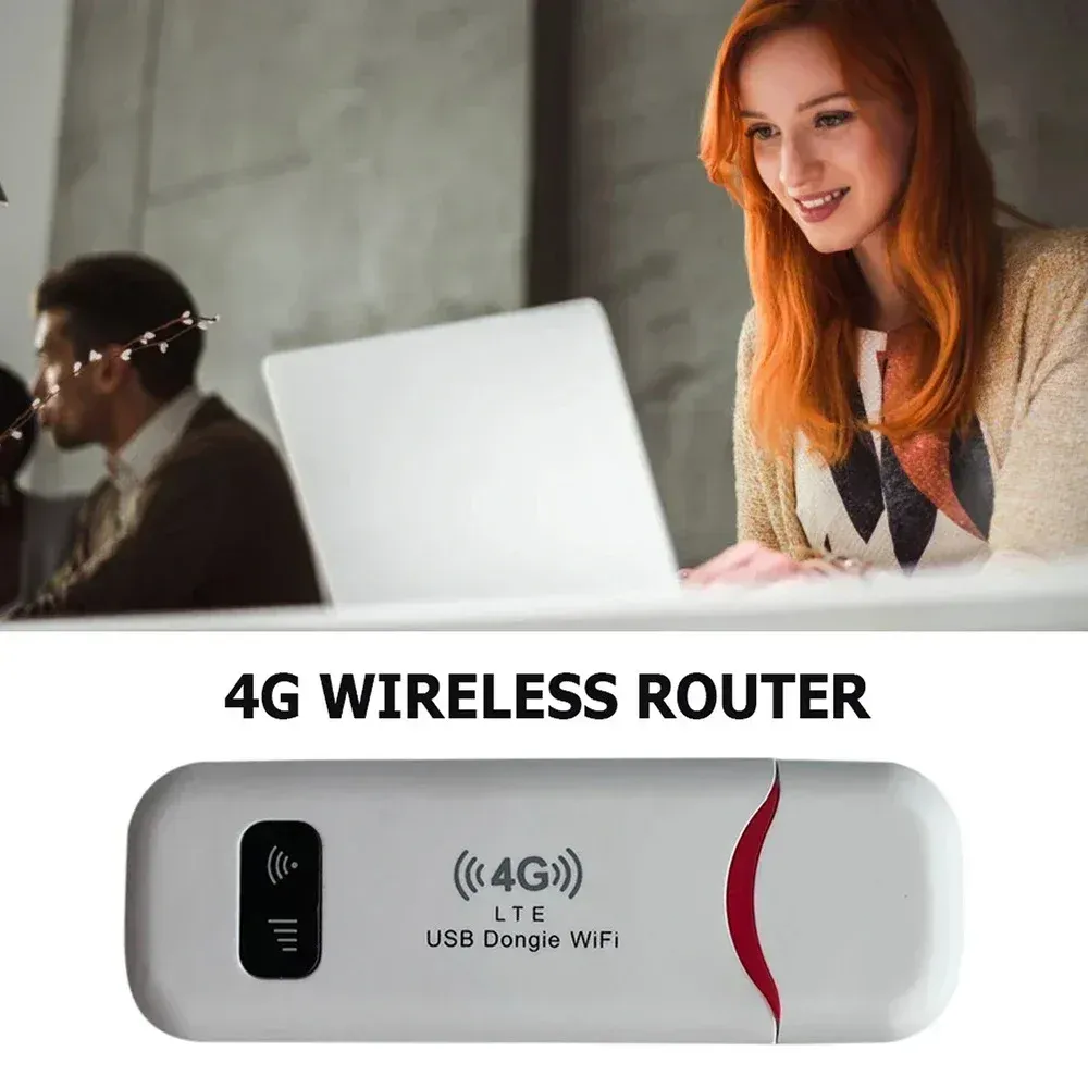 Routeur USB 4G LTE sans fil 150 Mbps, modem haut débit mobile avec carte SIM, point d'accès WiFi pour le bureau et la maison 4