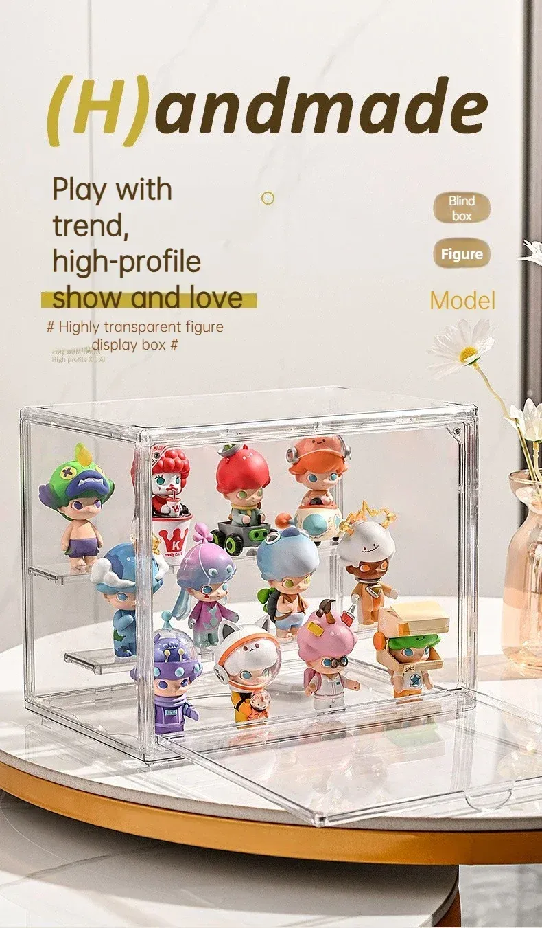 Vitrine en acrylique transparente pour figurines