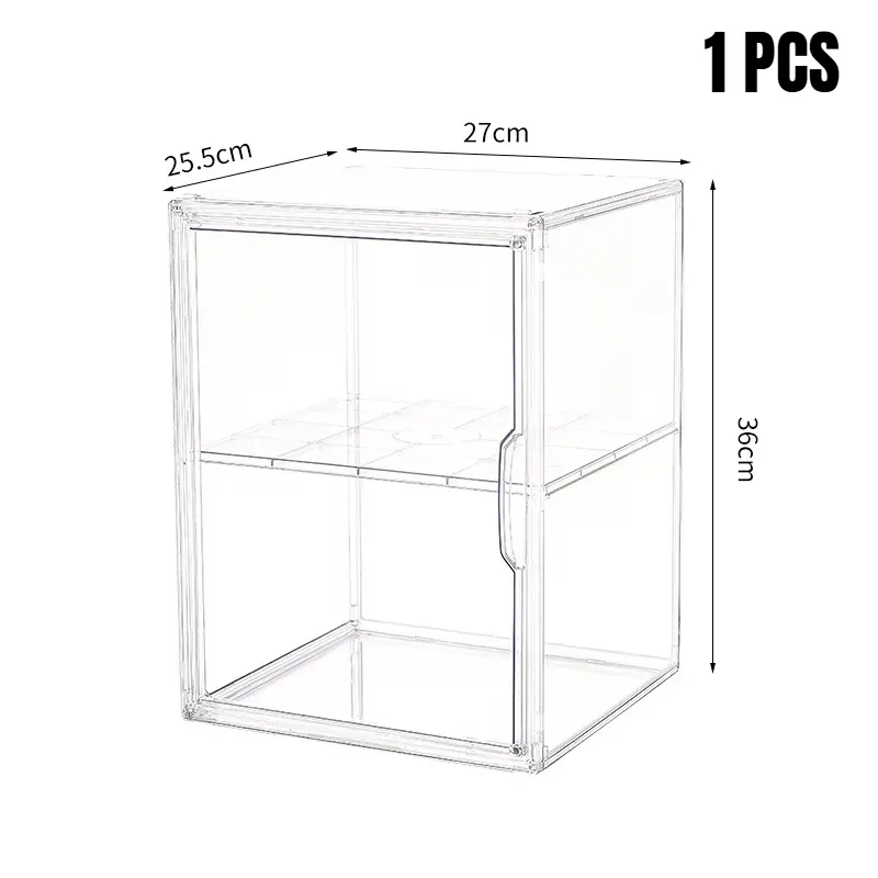 Boîte de rangement transparente en acrylique pour figurines, vitrine pliable pour figurines et poupées, boîte d'organisation pour figurines d'action, lot de 1, 2, 3 ou 4 pièces 11