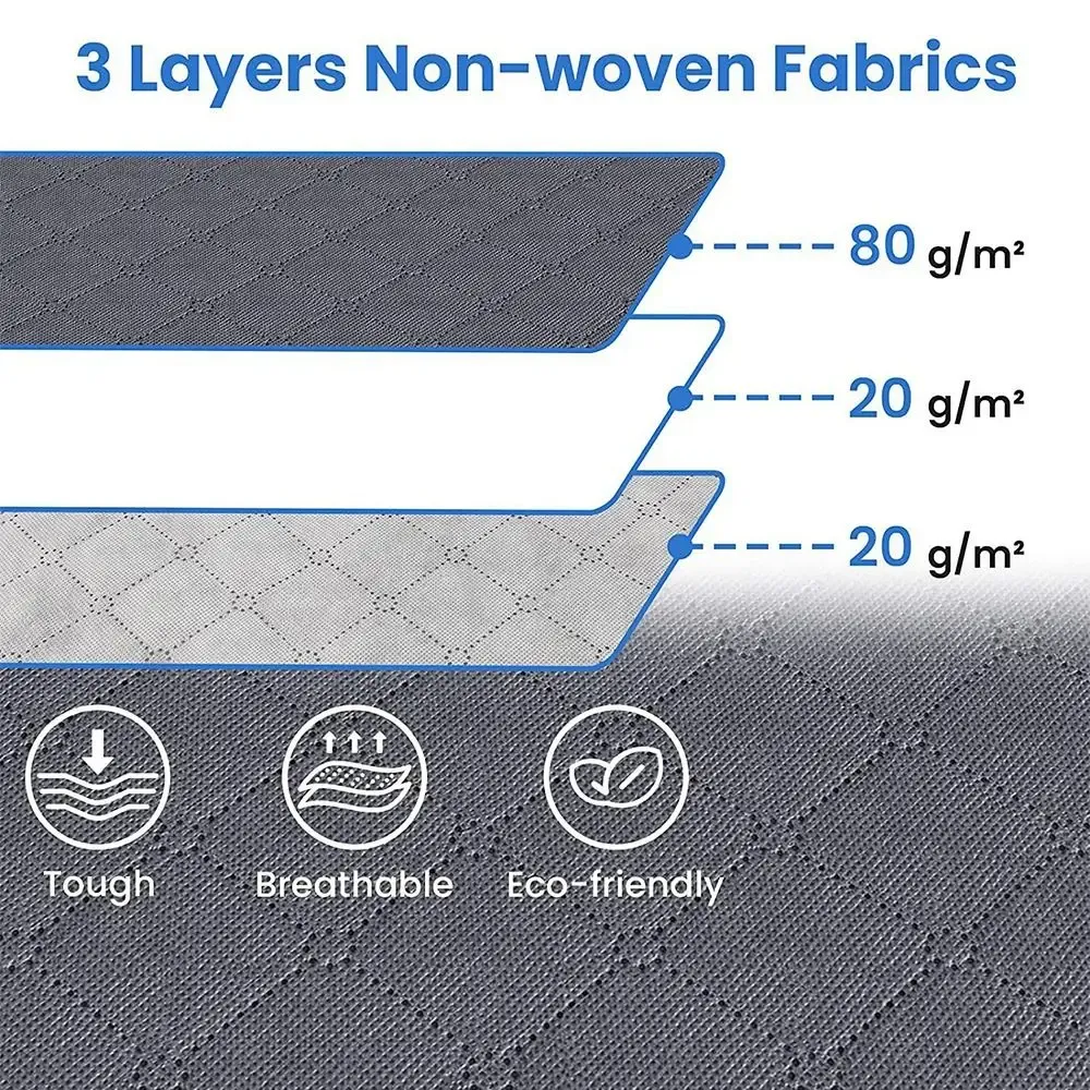 Boîte de rangement pliable en tissu non tissé 35L/60L/90L, anti-poussière, avec fenêtre transparente et couvercle, pour vêtements 5