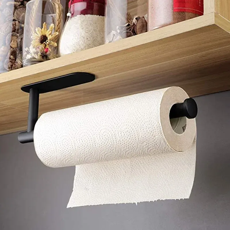 Porte-essuie-tout en acier inoxydable pour sous-évier, support de rangement allongé SNJ007 1