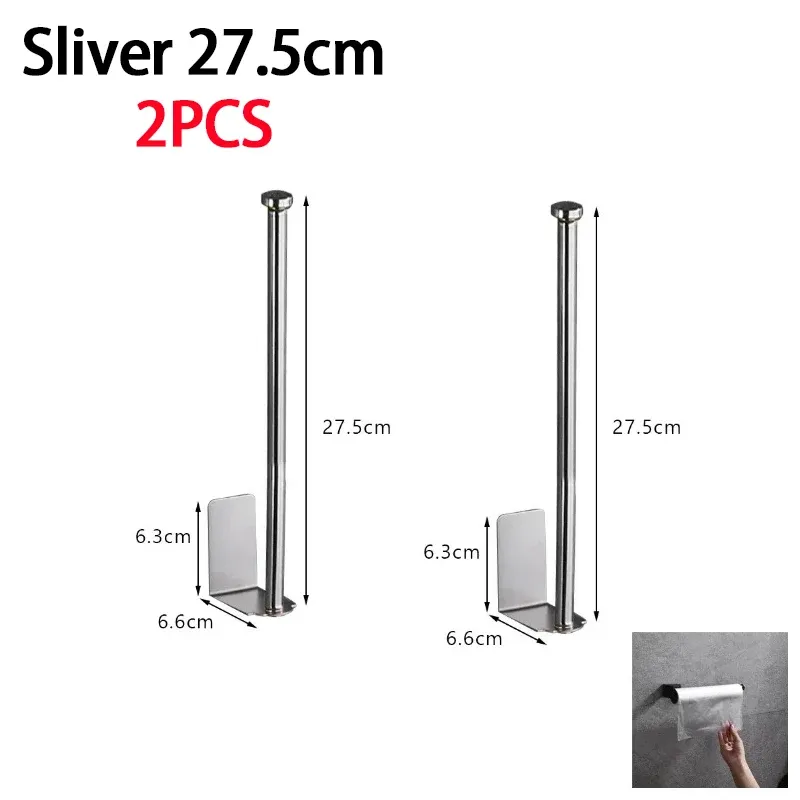 Porte-essuie-tout en acier inoxydable pour sous-évier, support de rangement allongé SNJ007 14