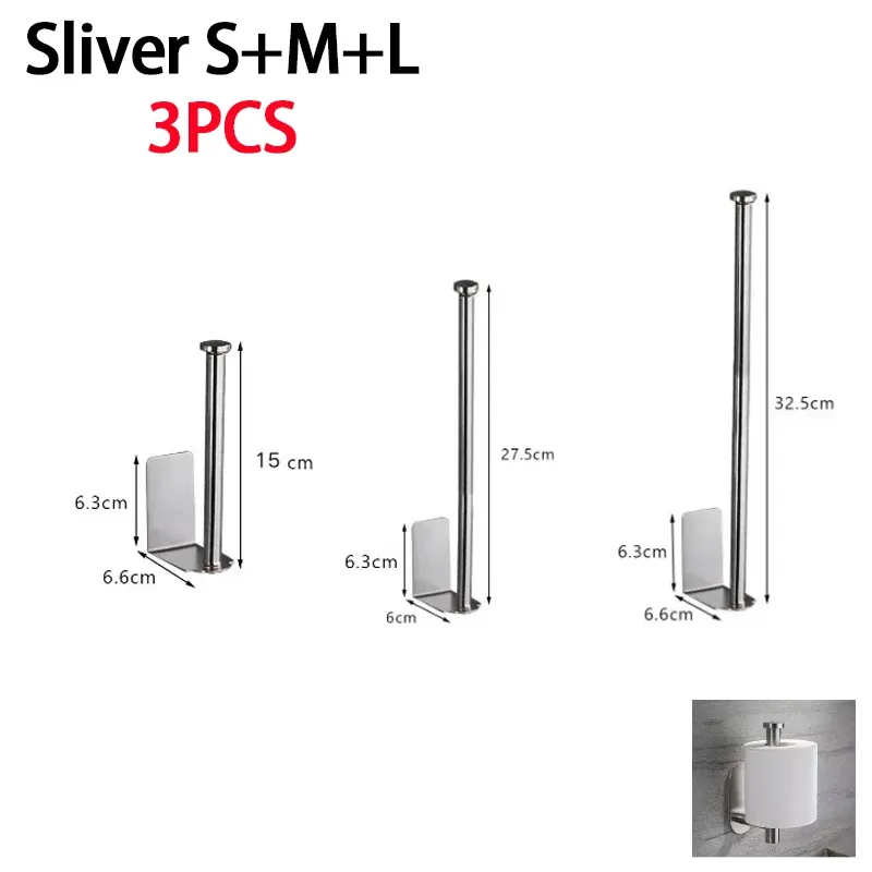 Porte-essuie-tout en acier inoxydable pour sous-évier, support de rangement allongé SNJ007 9