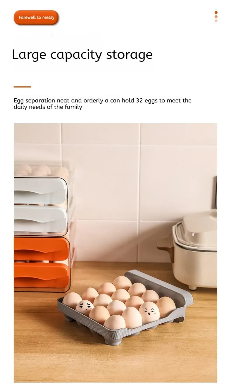 Boîte à œufs multicouche dans un réfrigérateur