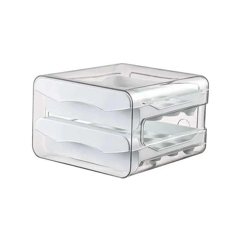 Boîte de rangement à défilement automatique T1, panier à œufs, conteneur pour réfrigérateur, distributeur René pour la cuisine 7