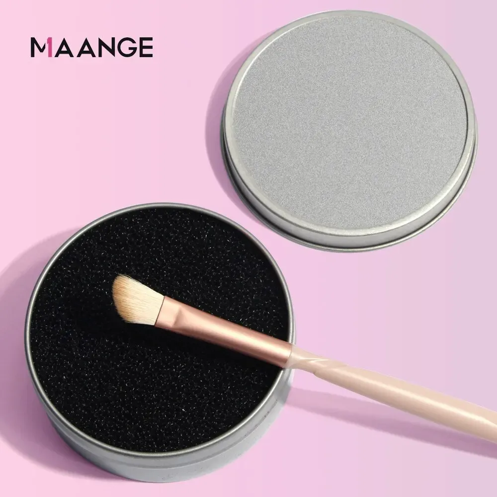 Éponge de nettoyage pour pinceaux de maquillage, 1 pièce, brosse cosmétique, séchage, lavage, fard à paupières, élimination des couleurs, étui de nettoyage portable 2
