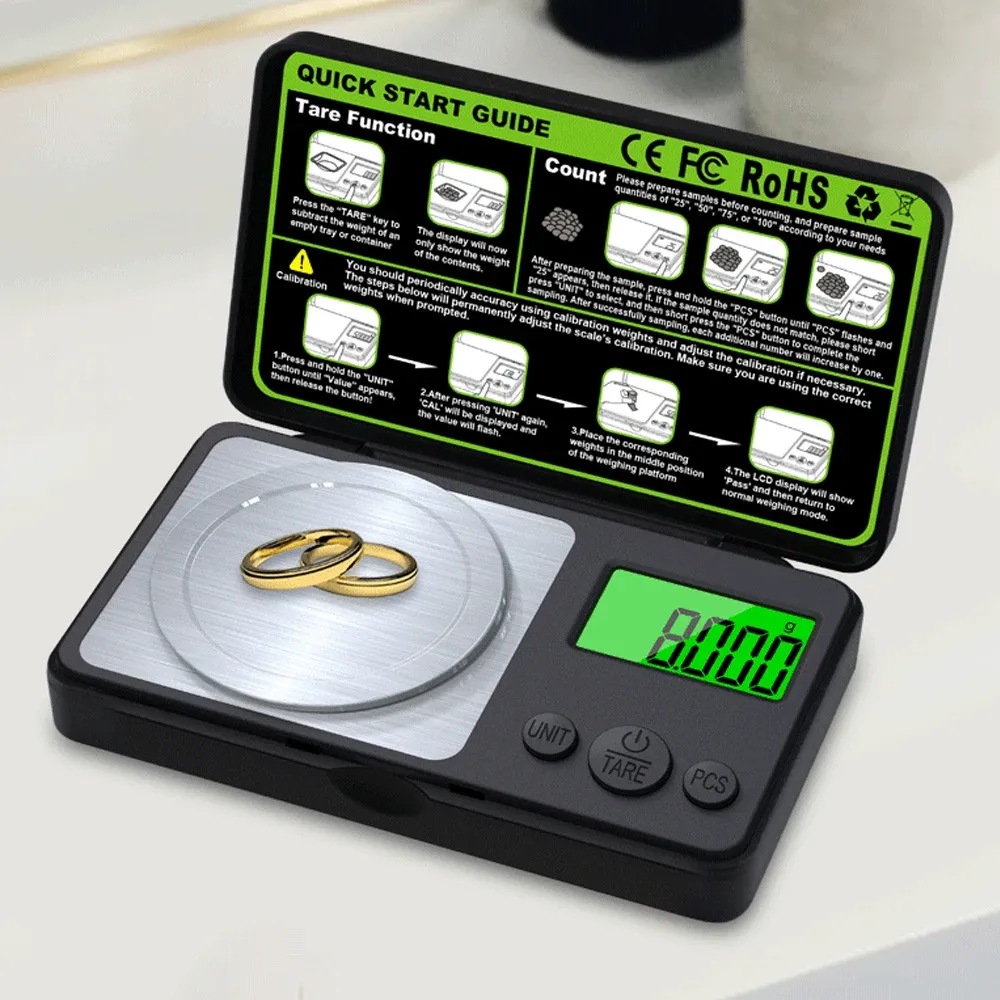 Mini balance numérique de précision portable pour bijoux, 100 g / 0,001 g 5