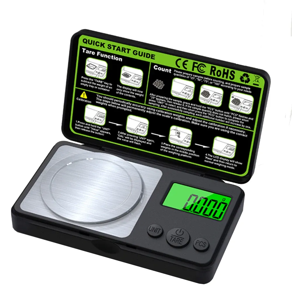 Mini balance numérique de précision portable pour bijoux, 100 g / 0,001 g 7