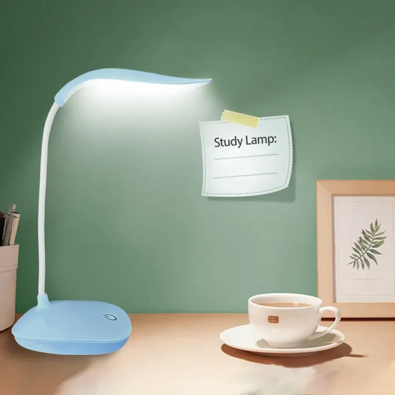 Lampe de bureau LED portable rechargeable par USB, à intensité variable et commande tactile, avec protection des yeux pour la lecture et l'étude 2