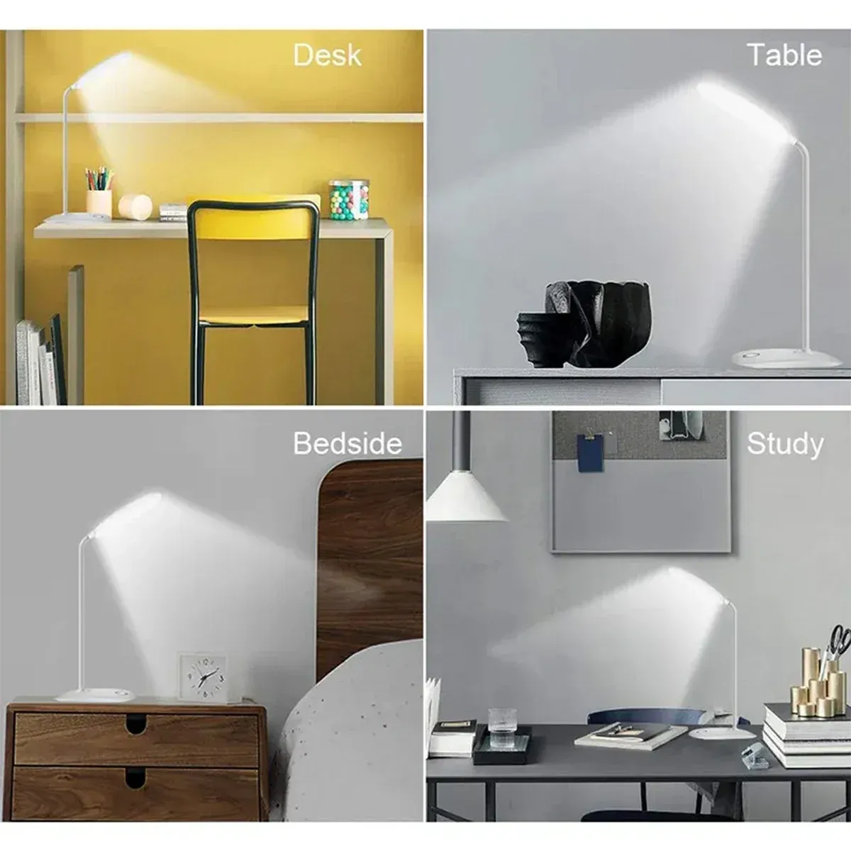 Lampe de bureau LED vue de profil