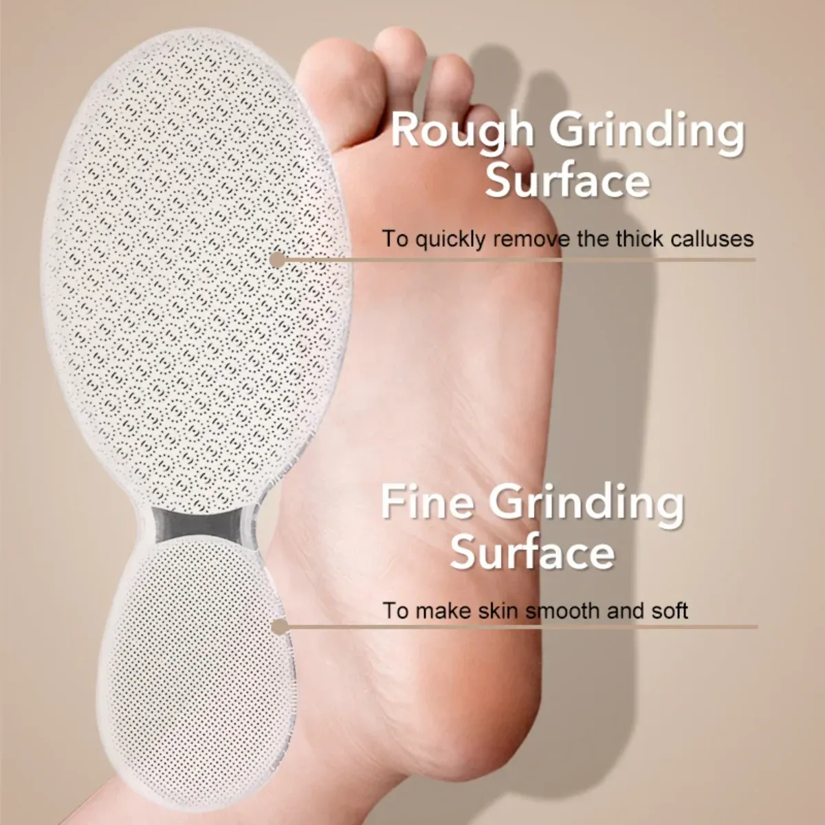 Râpe à pieds double face en verre nano, pour talons durcis et callosités 5
