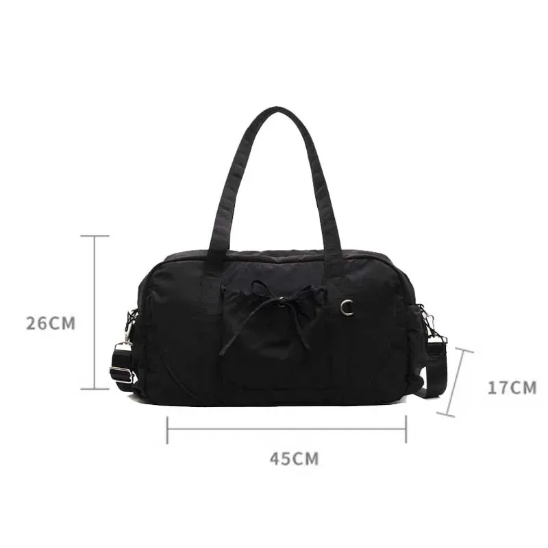 Sac de voyage grand format à bandoulière, portable, sac à bagages et de rangement, sac de sport et de fitness pour femme 6