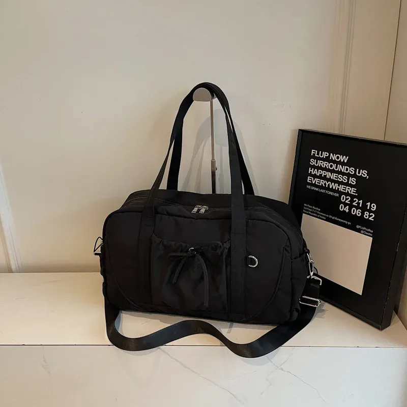 Sac de voyage grand format à bandoulière, portable, sac à bagages et de rangement, sac de sport et de fitness pour femme 9